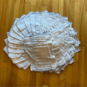 24 newborn cotton prefold diapers